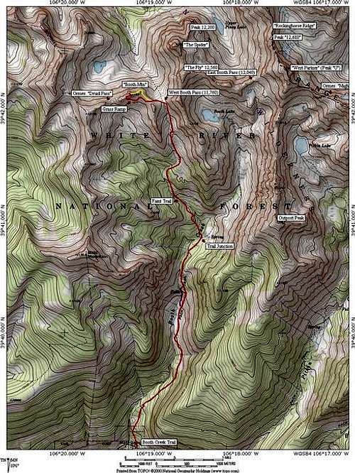 Topo of the route on 