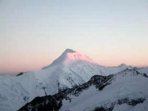 The Aletschhorn by sunset...
