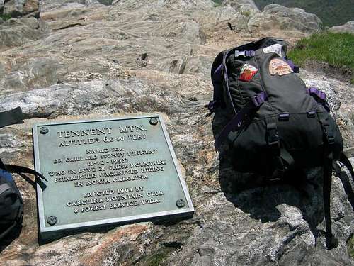 Plaque on the summit of...