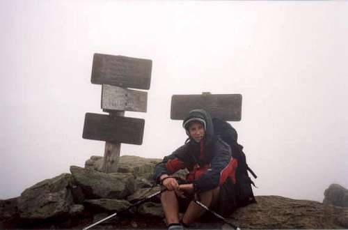 Me on the summit. Bad weather...