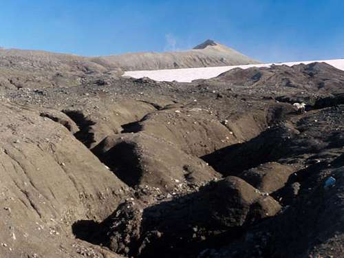 A view of the summit crater...