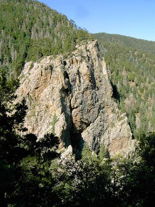 The large cliff above the...