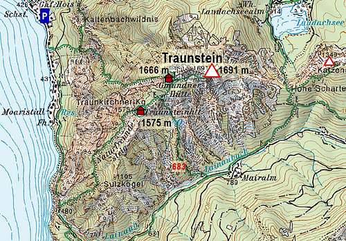 Map of Traunstein