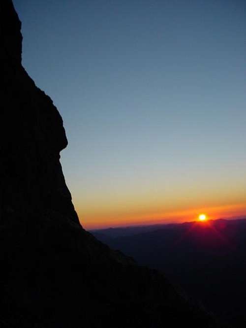 Sunset from notch at base of...