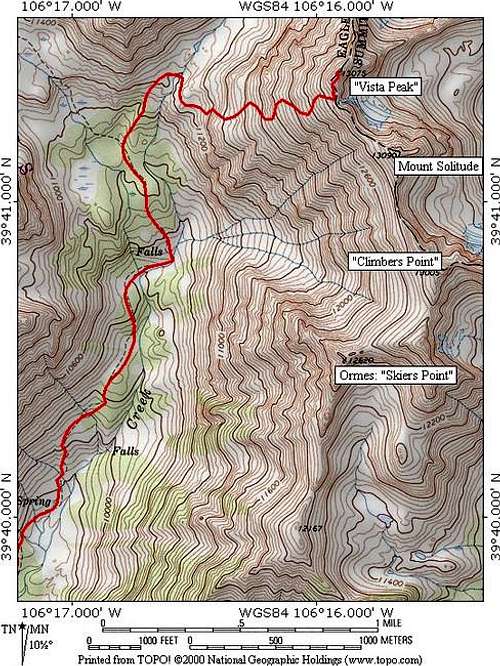 Topographic map of the route...