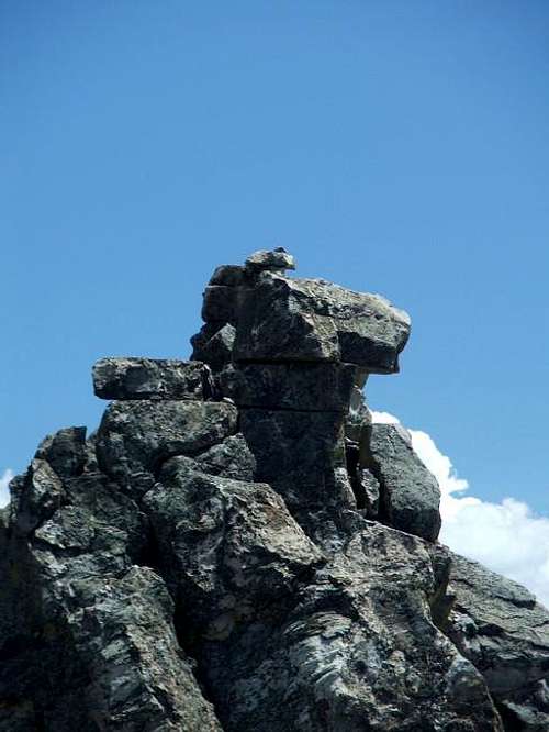Zoom photo of the summit of...