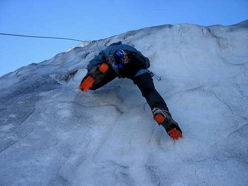 Ice climbing...Coleman Glacier
