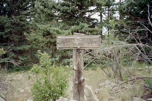 The sign at the summit.