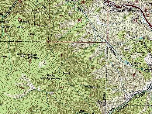 This is a topographic map of...