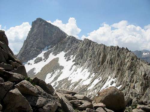 The ridge to Sawtooth peak...