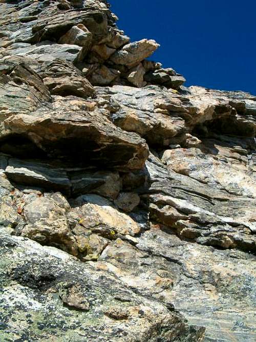 The crux slabs are just above...