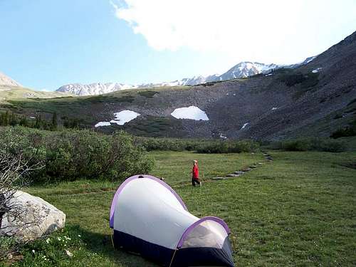 Our campsite at 11,700 feet...