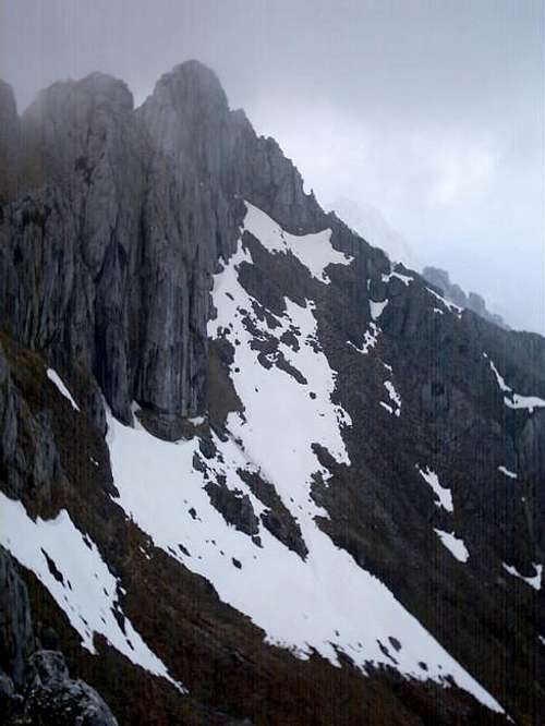 The north face of the...