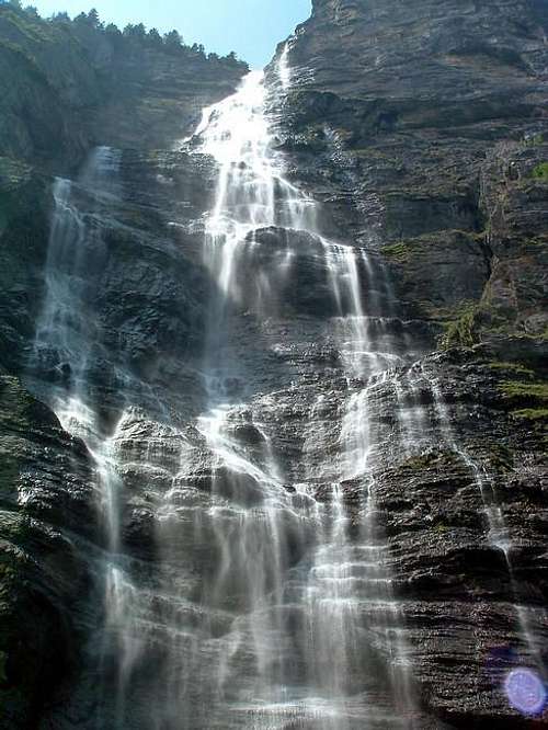 View of the waterfall of the...