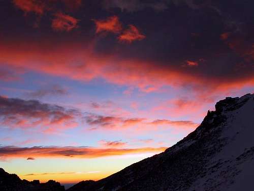 Sunrise at the Longs Peak...