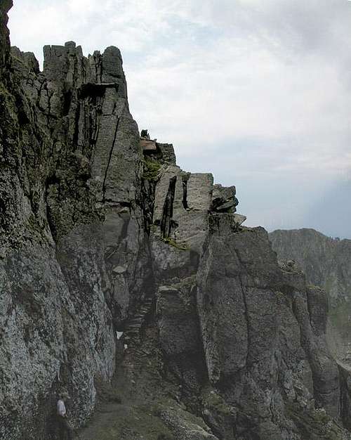 The onl climbing section of...