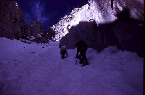 High in the North Couloir -...