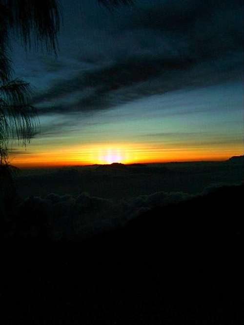 Sunset from Semeru fm just...