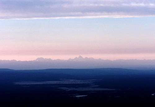 The pre-dawn Teton skyline...