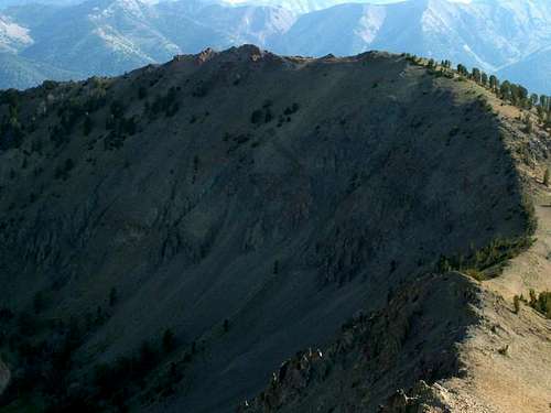 Titus Peak's rugged west face...