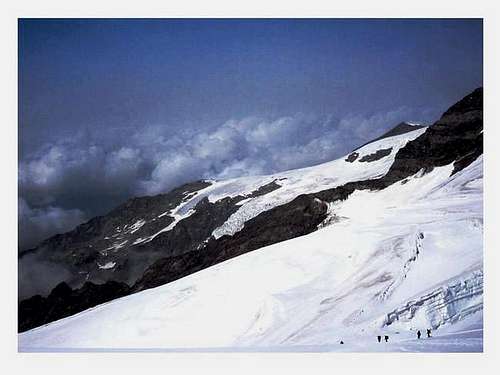 The Lys glaciers seen from...