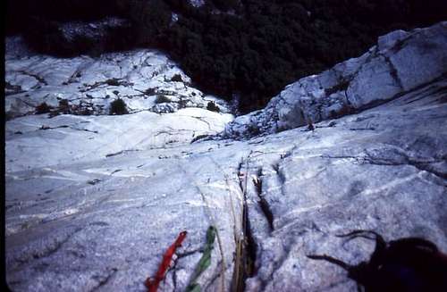 Looking down the crux 5.11-...