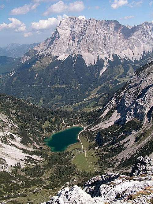  Zugspitze with the lake...