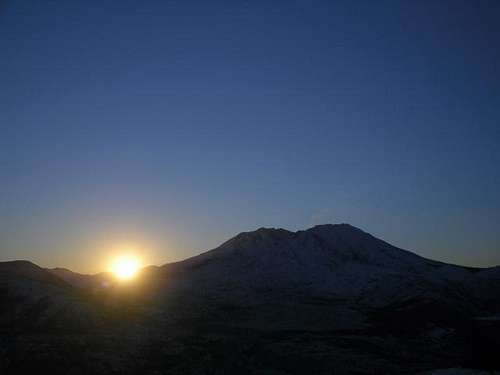 Sunrise over Mount St. Helens...