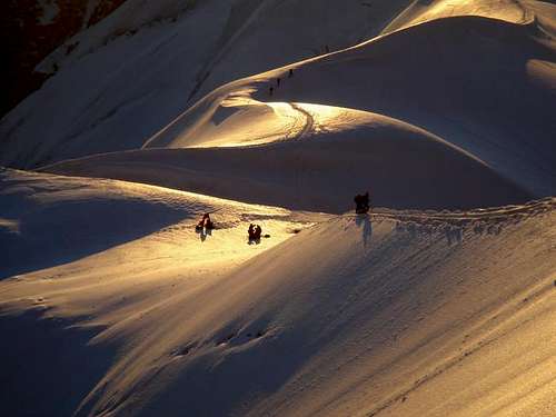 Sunrise on the Aiguille du...