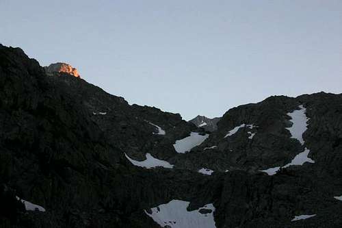 Sunset on Mt Sill seen from...