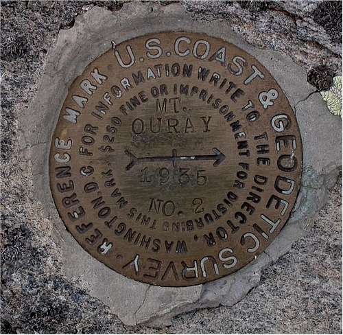 The USGS Summit Marker for...