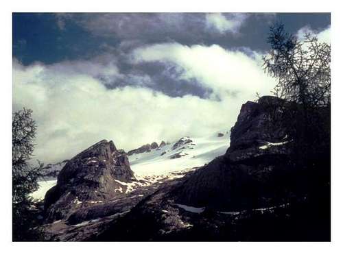 A glacier of Marmolada seen...