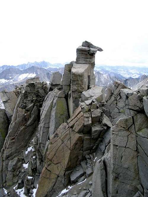 The infamous summit block of...