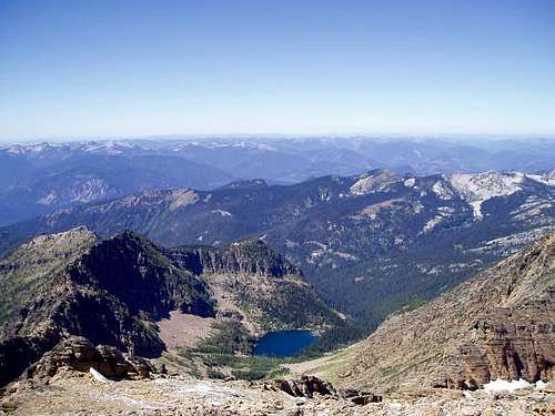 Snowshoe Lake from the summit...