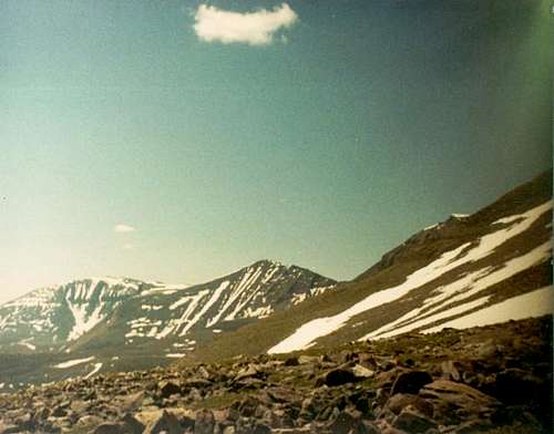 Mount Emmons (left) as viewed...