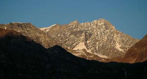 Weisshorn west face at...