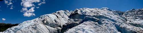 Pan of the Colman Glacier,...