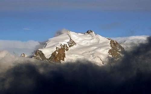 Monte Rosa standing out the...