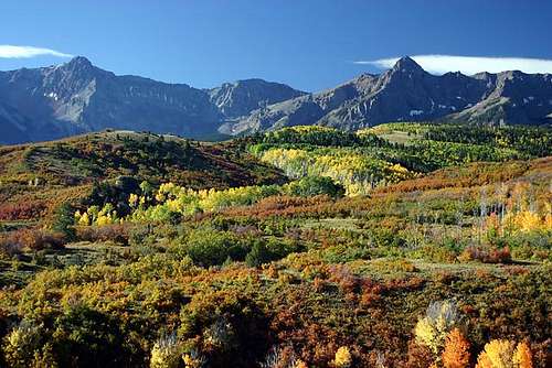 Fall colors below Mears Peak...
