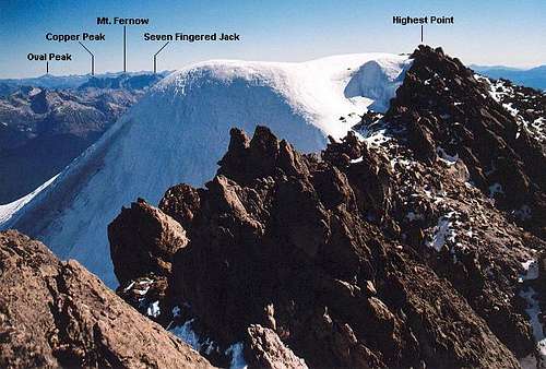 The main summit from the west...