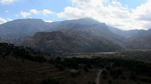 On left the Lazaros peak, on...