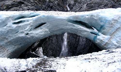 The Ice Caves at the base of...