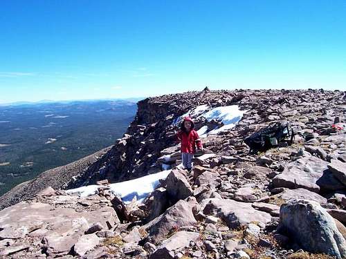 Approaching the summit of...