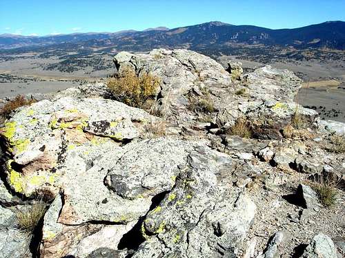 The small summit area with...