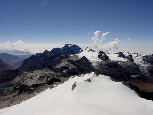 View of Cerro Ilampu (5519m)...