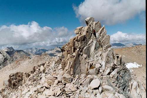Mt Gould's summit blocks...