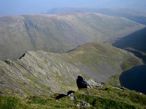 Looking down from Foule Crog...