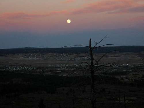 Moonrise from the Mt. Herman...