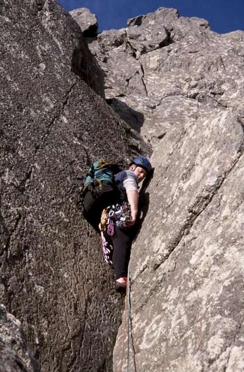 Pitch one of Grooved Arete....