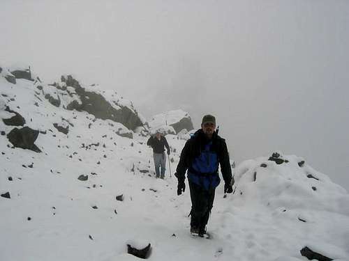 Start of the ridge traverse,...
